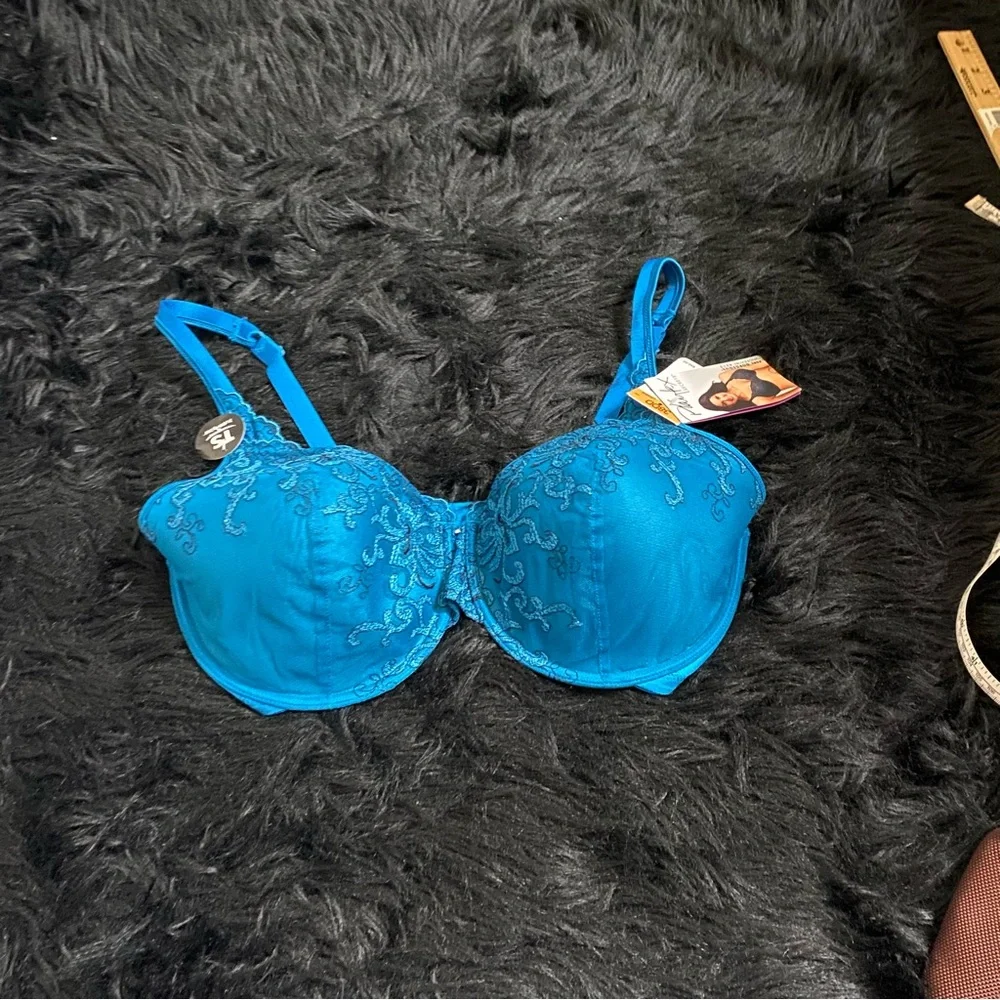 Playtex Teal Blue Lace Underwire‎ Women's Bra